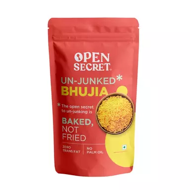 Open Secret Unjunked Bhujia | Namkeen | Baked Not Fried | No Palm Oil | Crunchy Tasty Snacks| Tea Coffee Time | Zero Trans Fat| No Cholesterol (Pack Of 1)