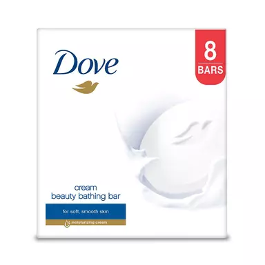 Dove Cream Beauty Bathing Bar 100 G (Combo Pack Of 8) With Moisturising Cream For Softer, Glowing Skin & Body - Nourishes Dry Skin More Than Bar Soap