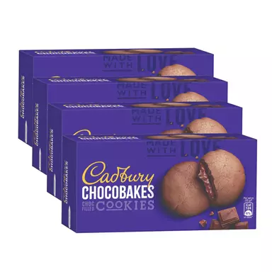 Cadbury Chocobakes Choc Filled Cookies, 4 X 150 G