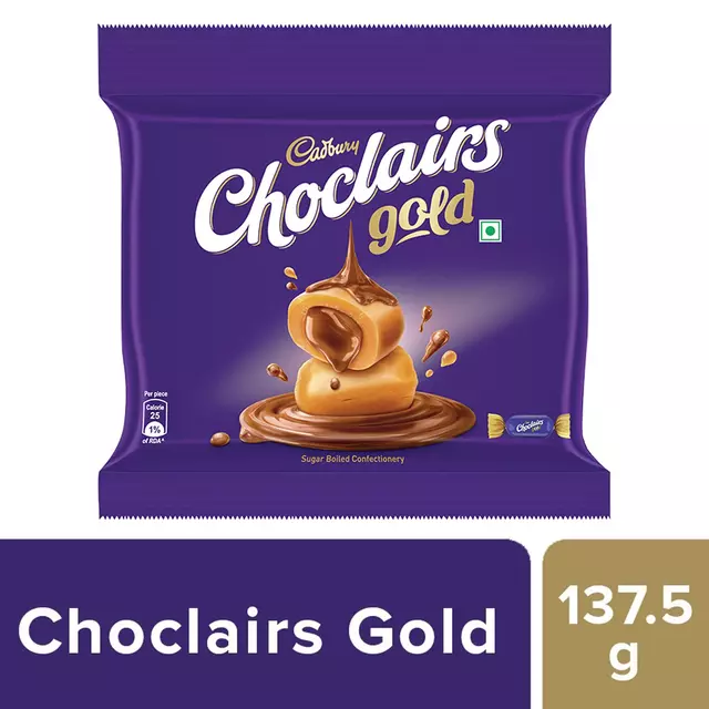 Cadbury Choclairs Gold Candy (25 Units * 5.5g Each), 137.5g