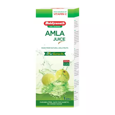 Baidyanath Amla Juice - Natural Immunity Booster Enriched With Vitamin C - 1 Ltr