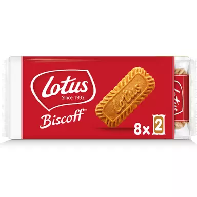 Lotus Biscoff Cookies - Caramelized Biscuit Cookie - 2p X 8 Counts - 124 Gram - Non-Gmo Project Verified And Vegan