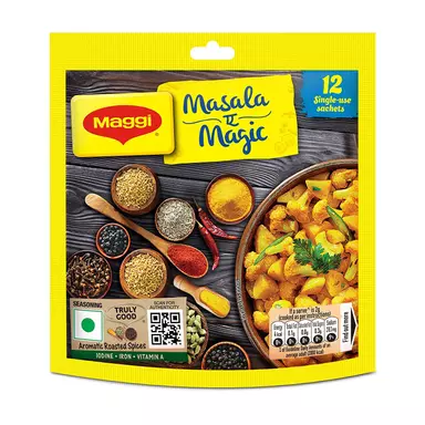 Maggi Masala-Ae-Magic Seasoning, Vegetable Masala - 72g Pouch (12 Sachet)
