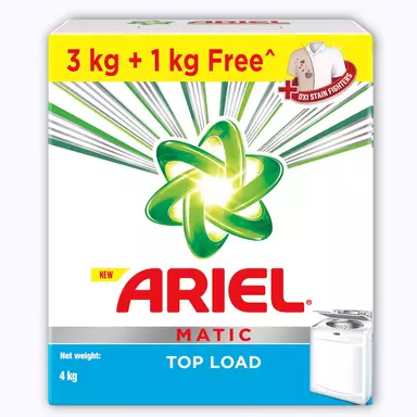 Ariel Matic Top Load Detergent Washing Powder 3 Kg + 1 Kg Free