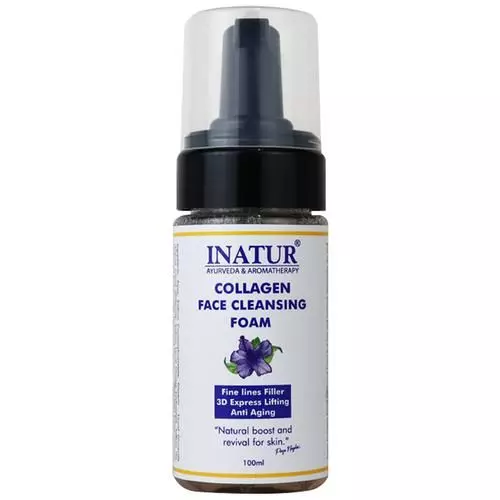 INATUR Collagen Face Cleansing Foam - Skin Smoothening, Natural Boost & Revival For Skin, No Sulpate & No Paraben, 100 ml