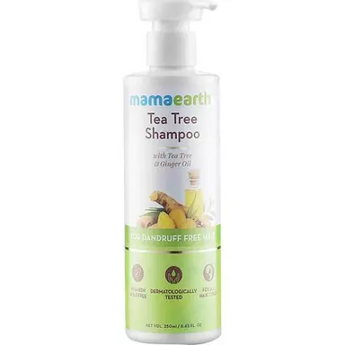 Mamaearth Tea Tree Shampoo - Ginger Oil, For Dandruff Free Hair, Paraben & SLS Free, 250 ml
