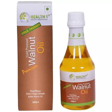 Health 1st Walnut Oil - Cold Pressed, 200 ml Bottle