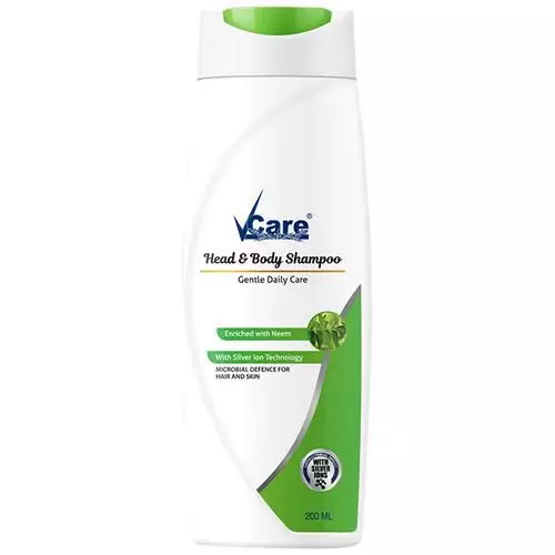 Vcare Head & Body Shampoo - With Neem, Silver Ion Technology, 200 ml
