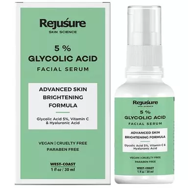 Rejusure Glycolic Acid Serum - Advanced Skin Brightening Formula, 30 ml