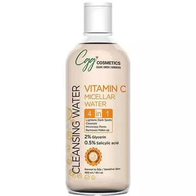 CGG Cosmetics Vitamin C Micellar Cleansing Water 4 In 1 Skin Brightening Removes Makeup & Minimises Pores With Anti-Aging Formula For All Skin Types, ...More