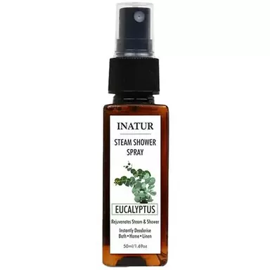 INATUR Steam Shower Spray - Made With 100% Pure Eucalyptus Oil, Rich In Therapeutic Properties, 50 ml