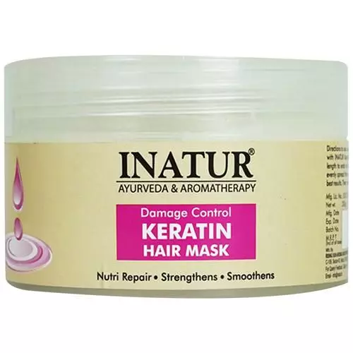 INATUR Keratin Hair Mask - For Damage Control, Provides Strength, 200 g