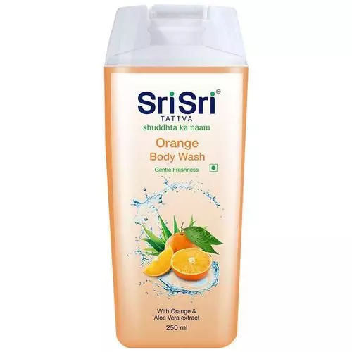 Sri Sri Tattva Orange Body Wash - With Aloe Vera Extract, Gentle Freshness, 250 ml