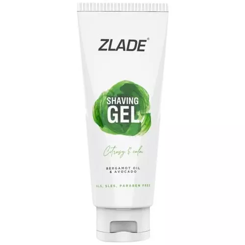 ZLADE All-Natural Shaving Gel - Hydrates & Repairs Skin, Prevents Razor Burns, For Men, 60 g
