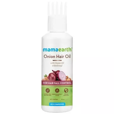 Mamaearth Onion Hair Oil With Redensyl - Controls Hair-Fall, Silicone Free, 50 ml