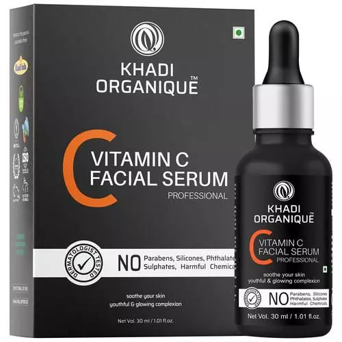 Khadi Organique Vitamin C Face Serum - For Youthful, Whitening & Glowing Skin, 30 ml