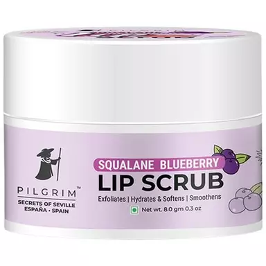PILGRIM Squalane Lip Scrub - Blueberry, Provides Smooth Skin, For Women & Men, 8 g