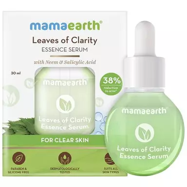Mamaearth Leaves Of Clarity Essence Serum - With Neem & Salicylic Acid, For Clear Skin, Reduces Acne, 30 ml