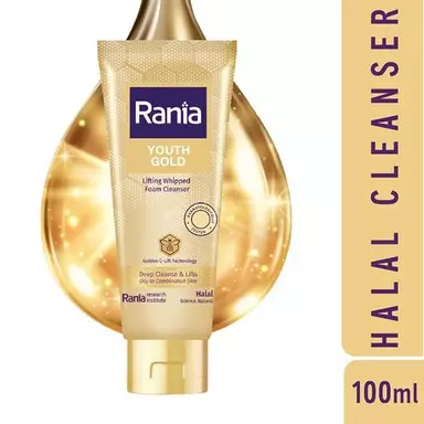 Rania Youth Gold - Lifting Whipped Foam Cleanser, Deep Cleanse, Oily To Combination Skin, 100 ml
