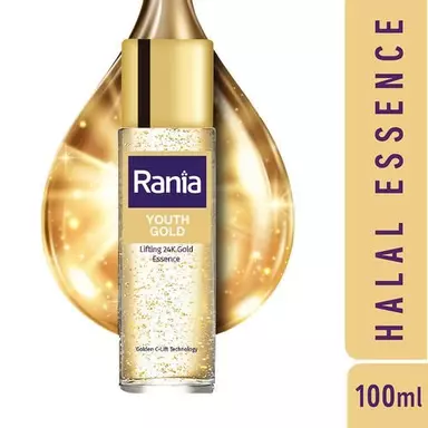 Rania Youth Gold - Lifting 24k Gold Essence, 24 Hours Moisture Lock, Youthful Skin, 100 ml