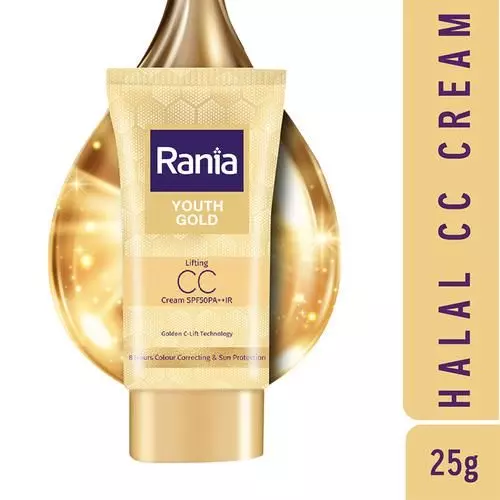 Rania Youth Gold - Lifting CC Cream SPF50PA++IR, 8 Hours Colour Correcting, Sun Protection, 25 g