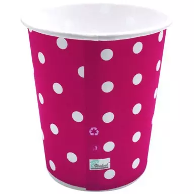 SE7EN Polka Dot Paper Glass - For Birthday Parties, Weddings, Pink, 10 pcs