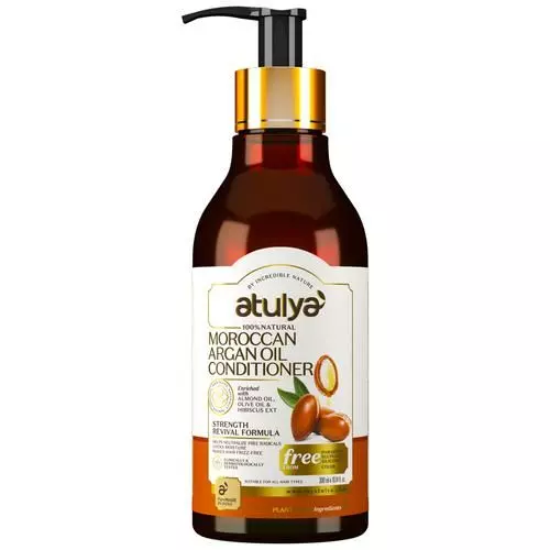 ATULYA Moroccan Argan Oil Conditioner - With Almond Oil, Strength Revival Formula, 300 ml