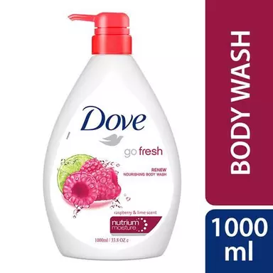 Dove Renew Nourishing Body Wash - Raspberry & Lime Scent, Refreshing, 1 L