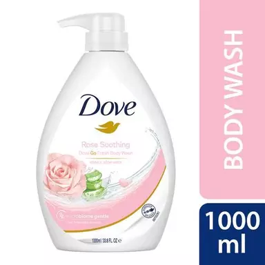Dove Rose Soothing Go Fresh Body Wash With Aloe Vera - Rich & Creamy, 1 L