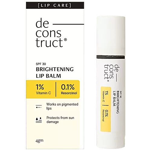 deconstruct vitamin c lip balm Deconstruct Brightening Lip Balm With SPF 30 - 1% Vitamin C + 0.1% Resorcinol, Protects From Sun Damage, 4 g
