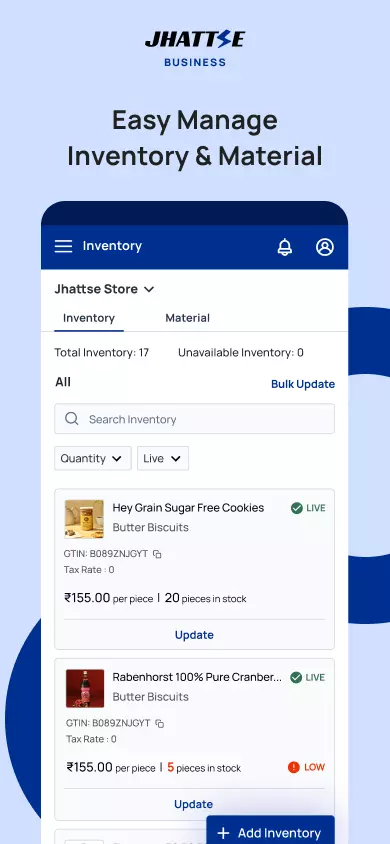 Jhattse Business Manages Inventory